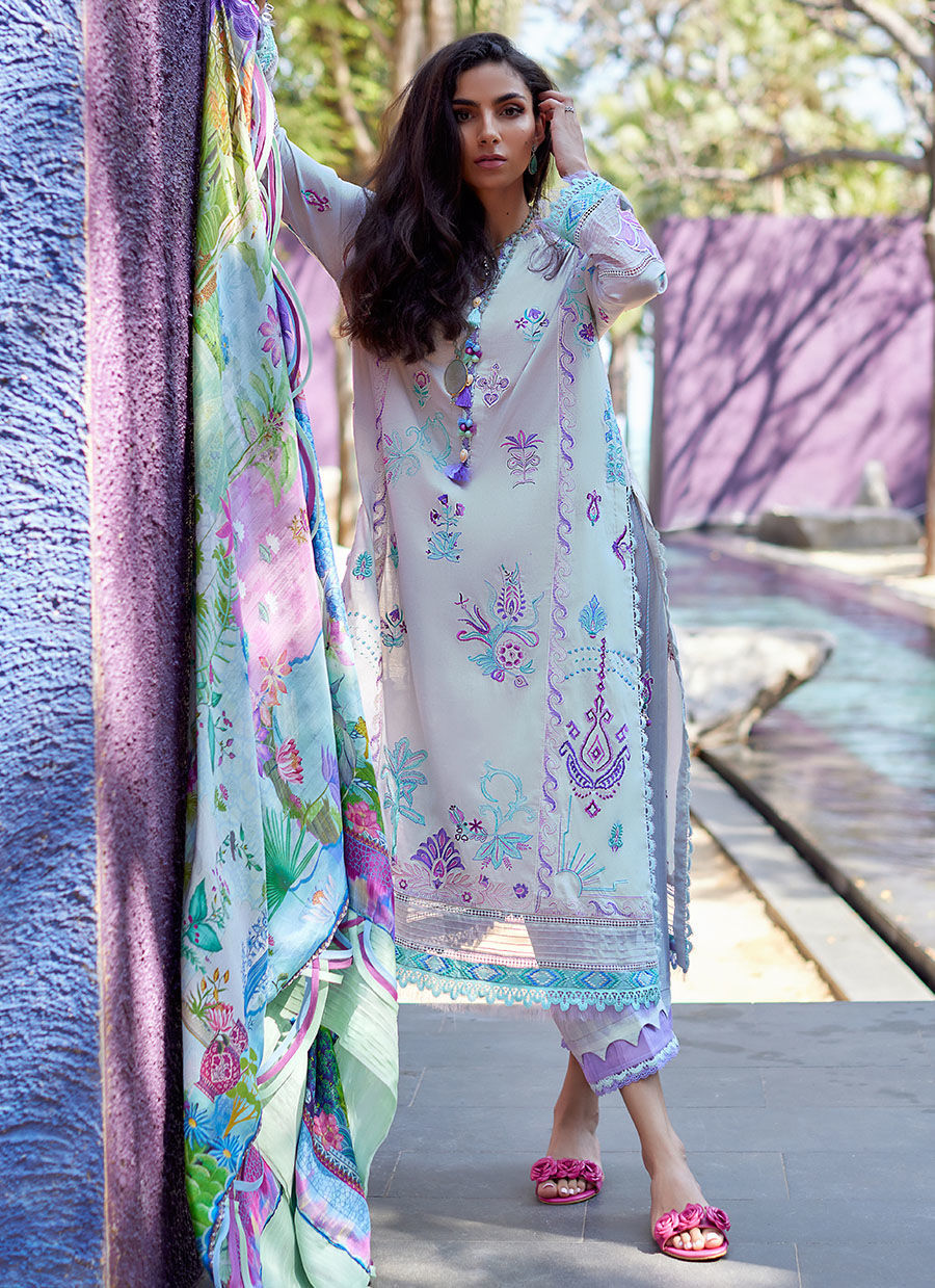 Farah Talib by suay FTA 08 Zoella Grey - Luxury Collection pakcloths.pk