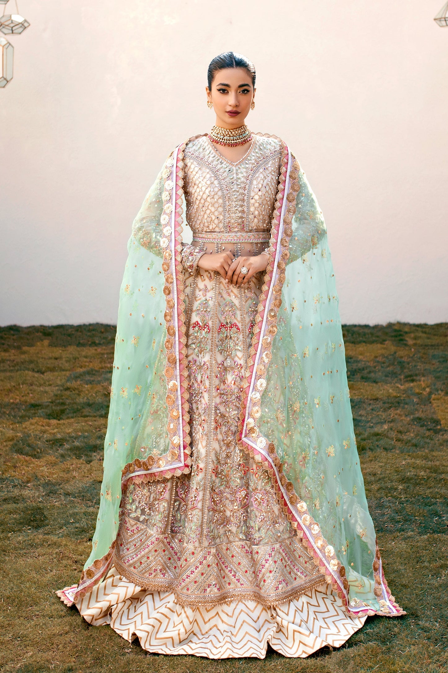 Ezra sage Hand Embellished Wedding Collection pakcloths.pk