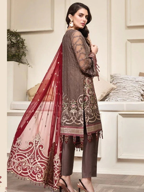 Jazmin D-10 SHERENE Luxury Embroidered Chiffon pakcloths.pk