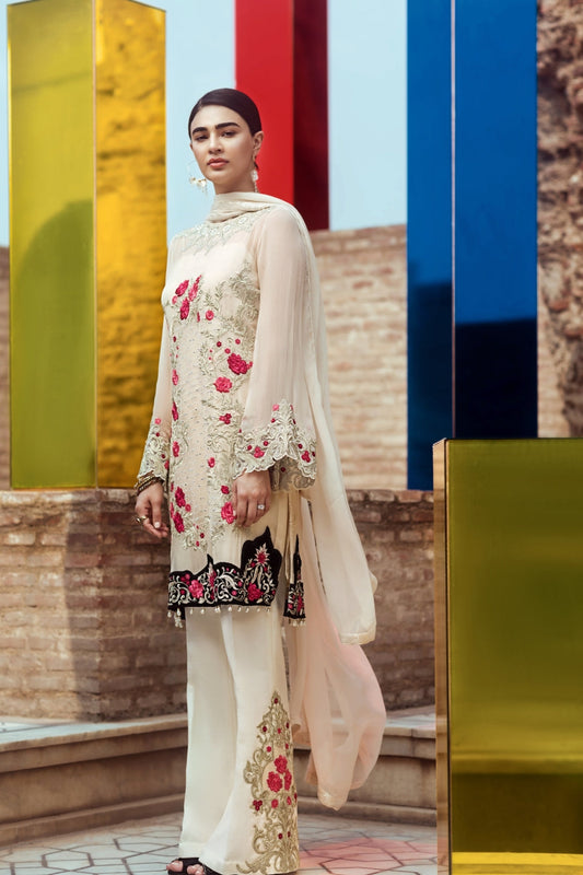 Serene 07 Vanilla Vintage Premium Fervour Fiesta Chiffon Collection Vol 6 pakcloths.pk