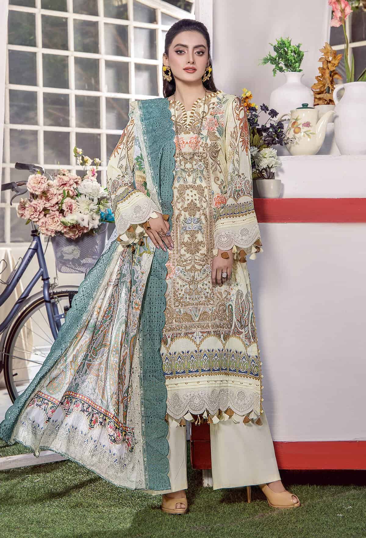 Adan Libas 5598 Lawn by Fatiha Ammar pakcloths.pk