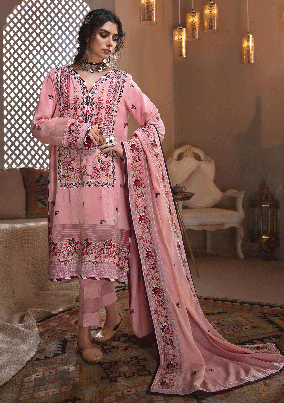 Rayon by Sifa 10 Carnation Embroidered Winter pakcloths.pk