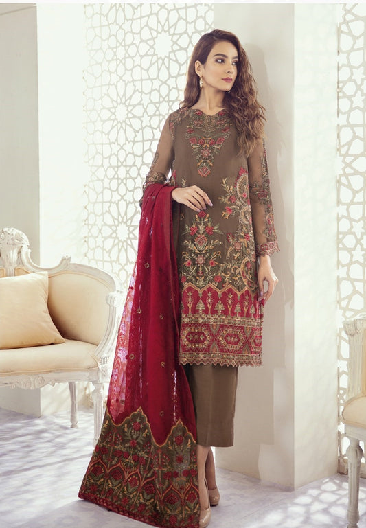 Iznik 08 Garnet Ash - Luxury Collection pakcloths.pk