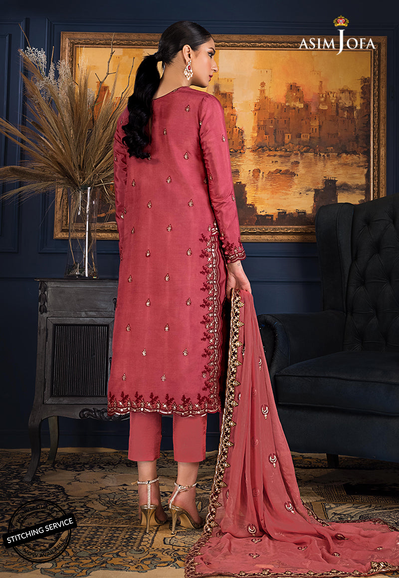 Asim jofa AJRE-07 EMBROIDERED COTTON SILK 3 PCS pakcloths.pk