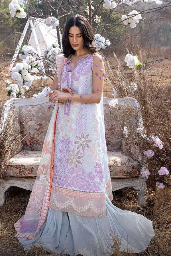 Asifa & Nabeel Daisy B (ASL–06) Aleyna Luxury Lawn’23 – pakcloths.pk