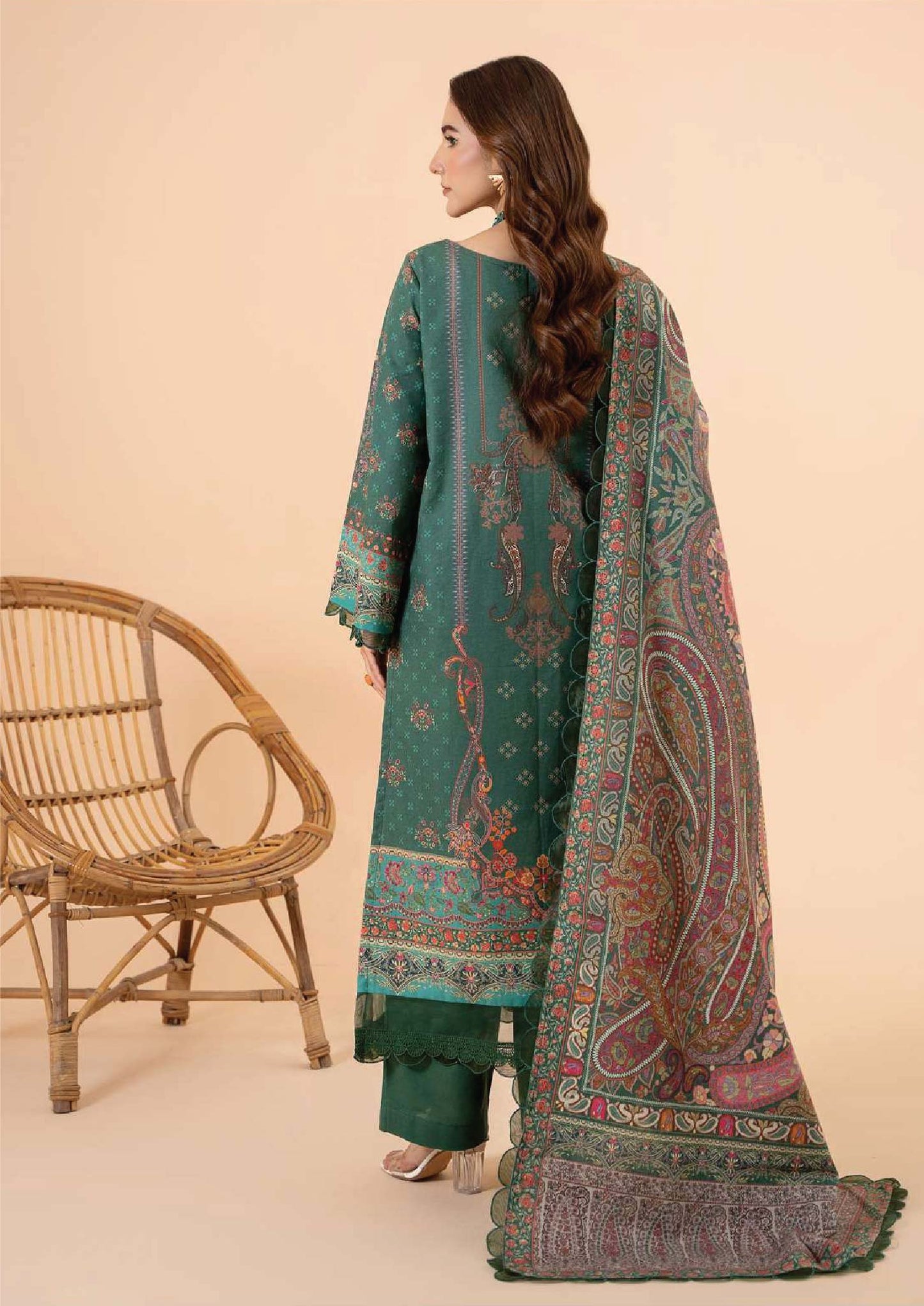 MAUSUMMERY Clover Printed Khaddar pakcloths.pk