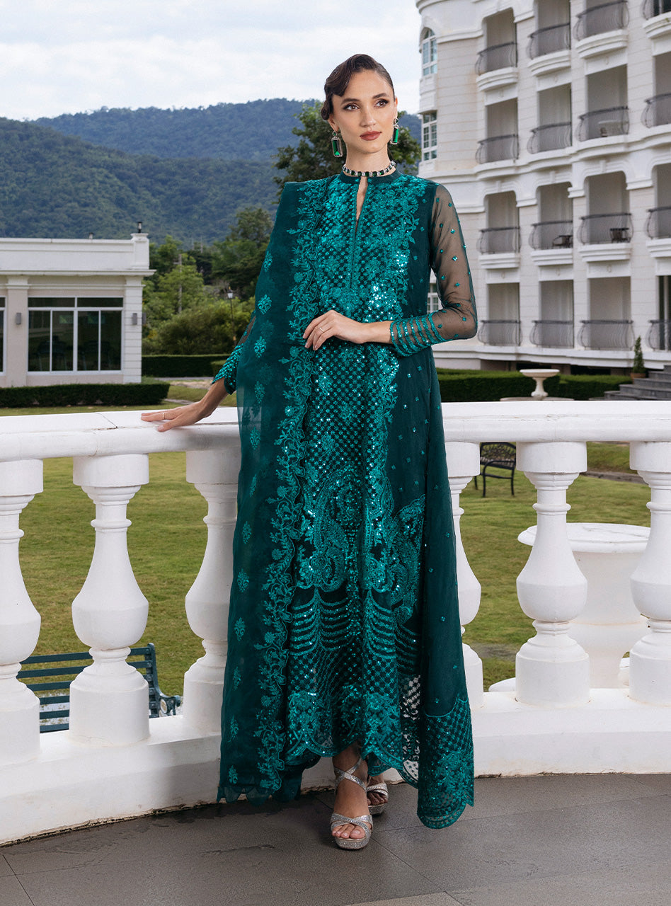 Zainab Chottani D-01 Zeina Embroidered Organza Festive pakcloths.pk