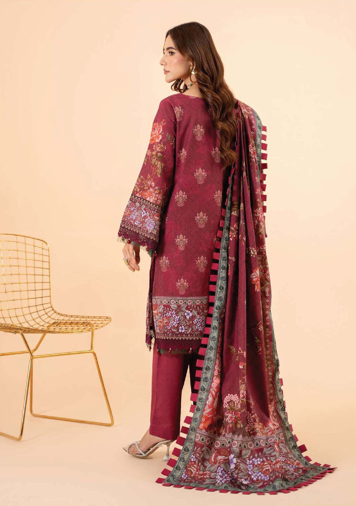 MAUSUMMERY Flora Printed Khaddar pakcloths.pk