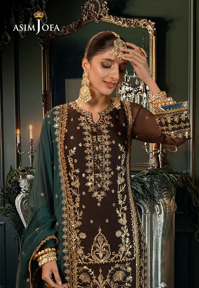 Asim jofa AJCD-29 EMBROIDERED CHIFFON pakcloths.pk