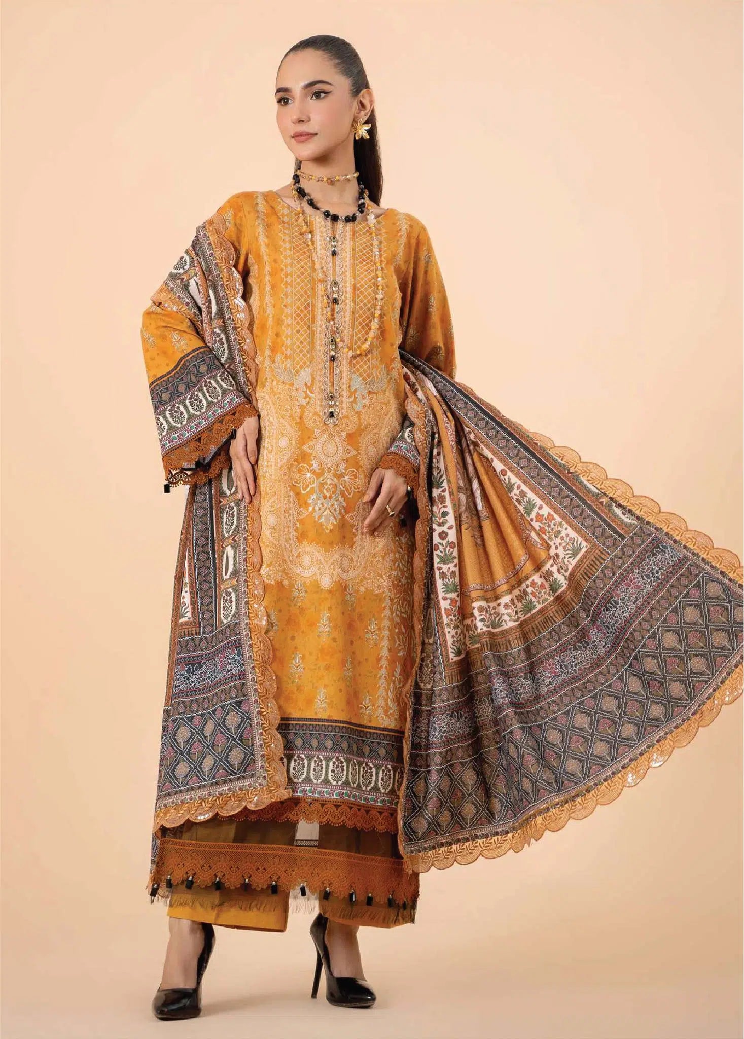 MAUSUMMERY Hazel Printed Khaddar pakcloths.pk