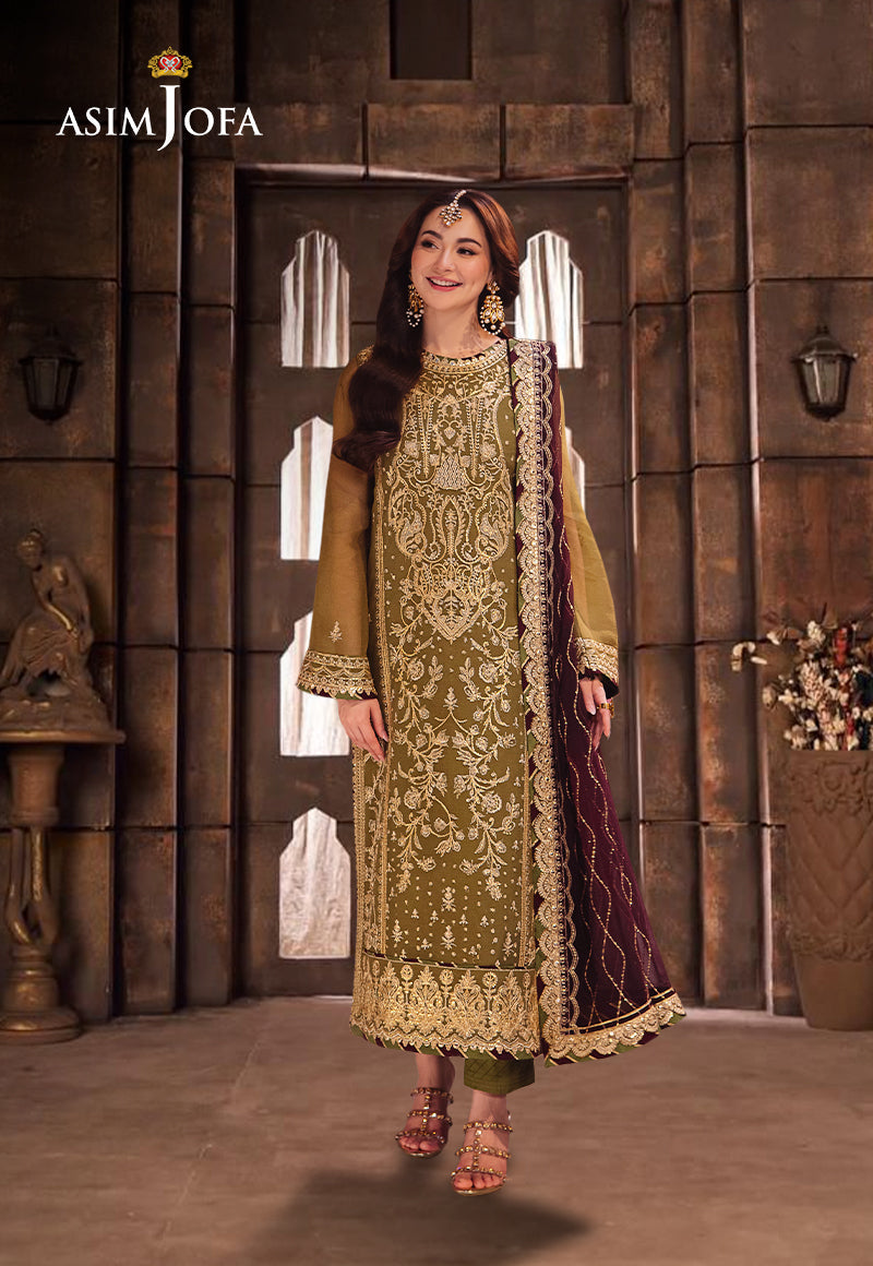 Asim jofa AJKK-23 EMBROIDERED CHIFFON pakcloths.pk