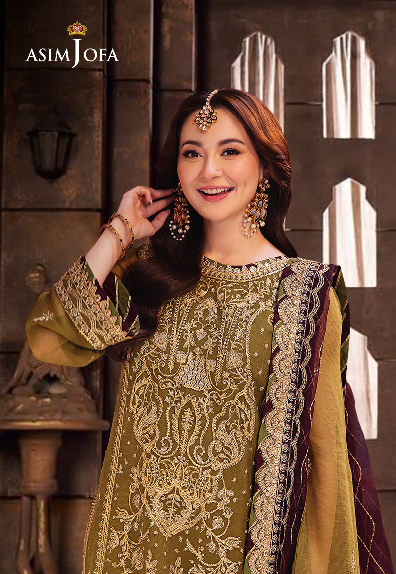 Asim jofa AJKK-23 EMBROIDERED CHIFFON pakcloths.pk