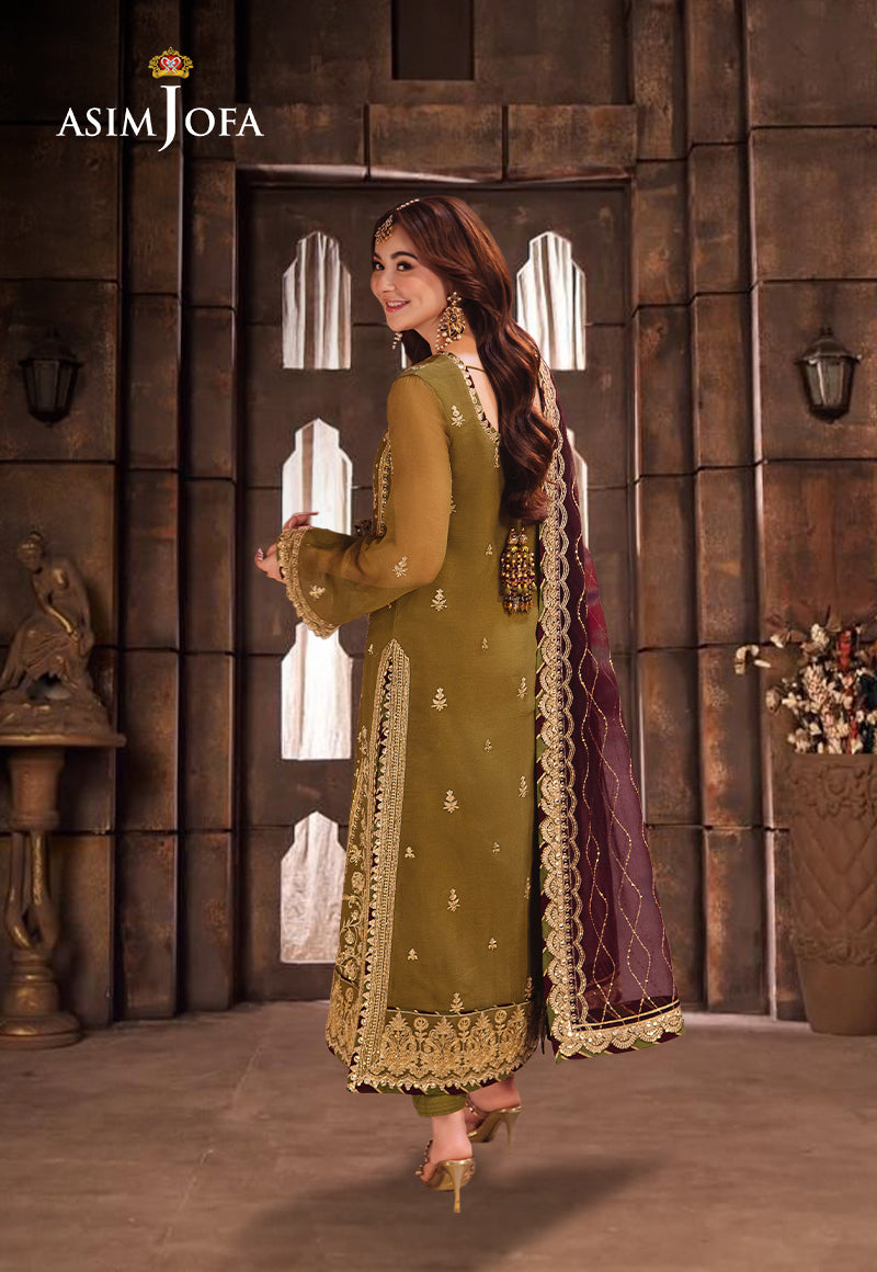 Asim jofa AJKK-23 EMBROIDERED CHIFFON pakcloths.pk