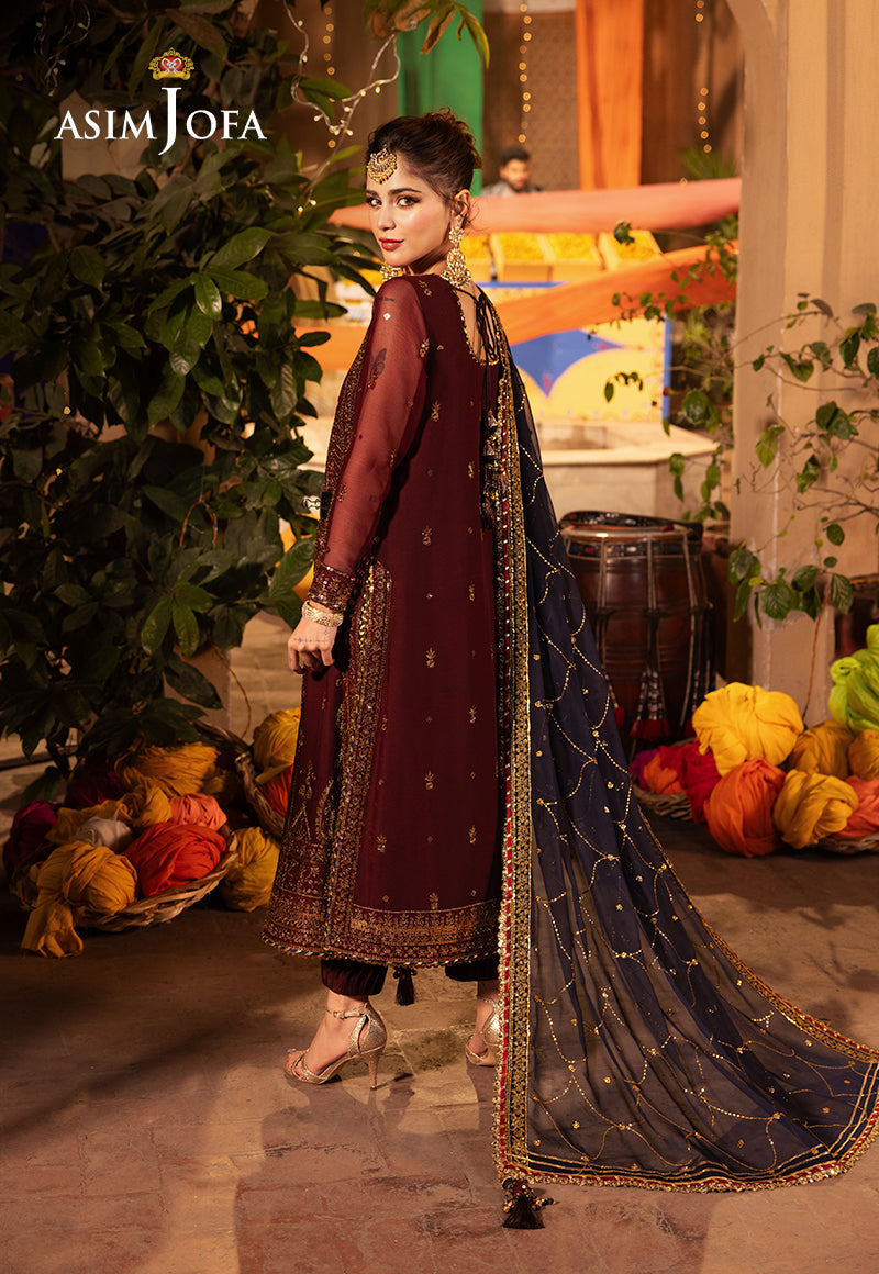 Asim Jofa AJCD-20 EMBROIDERED CHIFFON 3 PCS pakcloths.pk