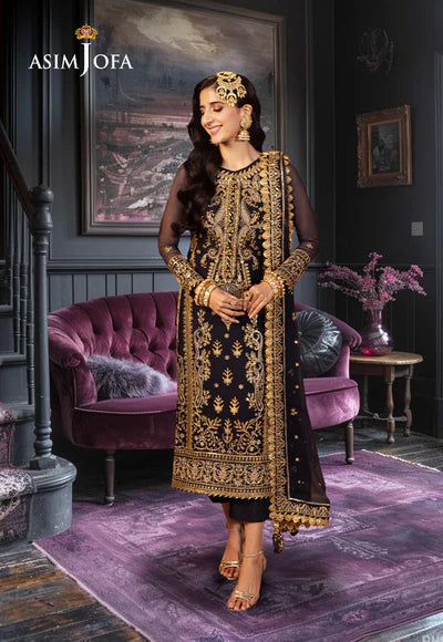 Asim jofa AJCD-11 CHIFFON 3 PCS pakcloths.pk