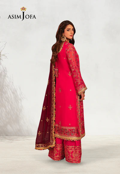 Asim jofa AJKK-11 EMBROIDERED CHIFFON pakcloths.pk