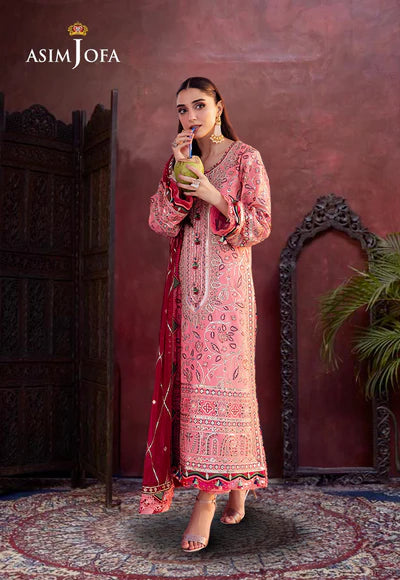 Asim jofa AJUR-06 EMBROIDERED LAWN pakcloths.pk