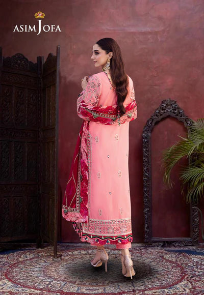 Asim jofa AJUR-06 EMBROIDERED LAWN pakcloths.pk