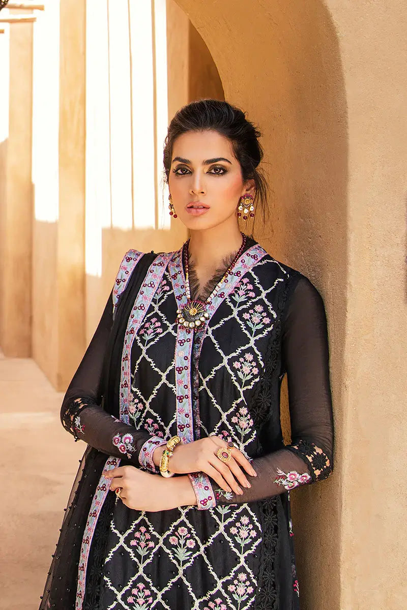 Mushq Kahani Embroidered Lawn Unstitched 3Pc Suit MLF22-01 NAZ pakcloths.pk