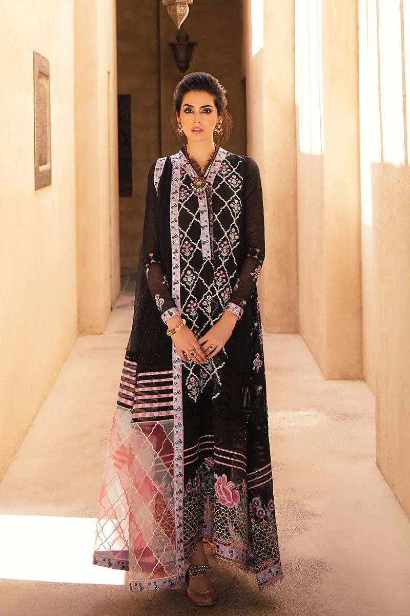 Mushq Kahani Embroidered Lawn Unstitched 3Pc Suit MLF22-01 NAZ pakcloths.pk