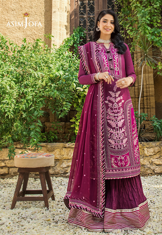 Asim jofa AJLR-21 EMBROIDERED LAWN 3 PCS pakcloths.pk