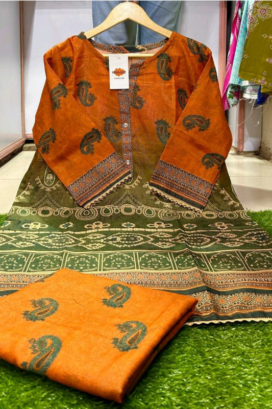 Khaadi D3 stitched khaddar 2pc pakcloths.pk