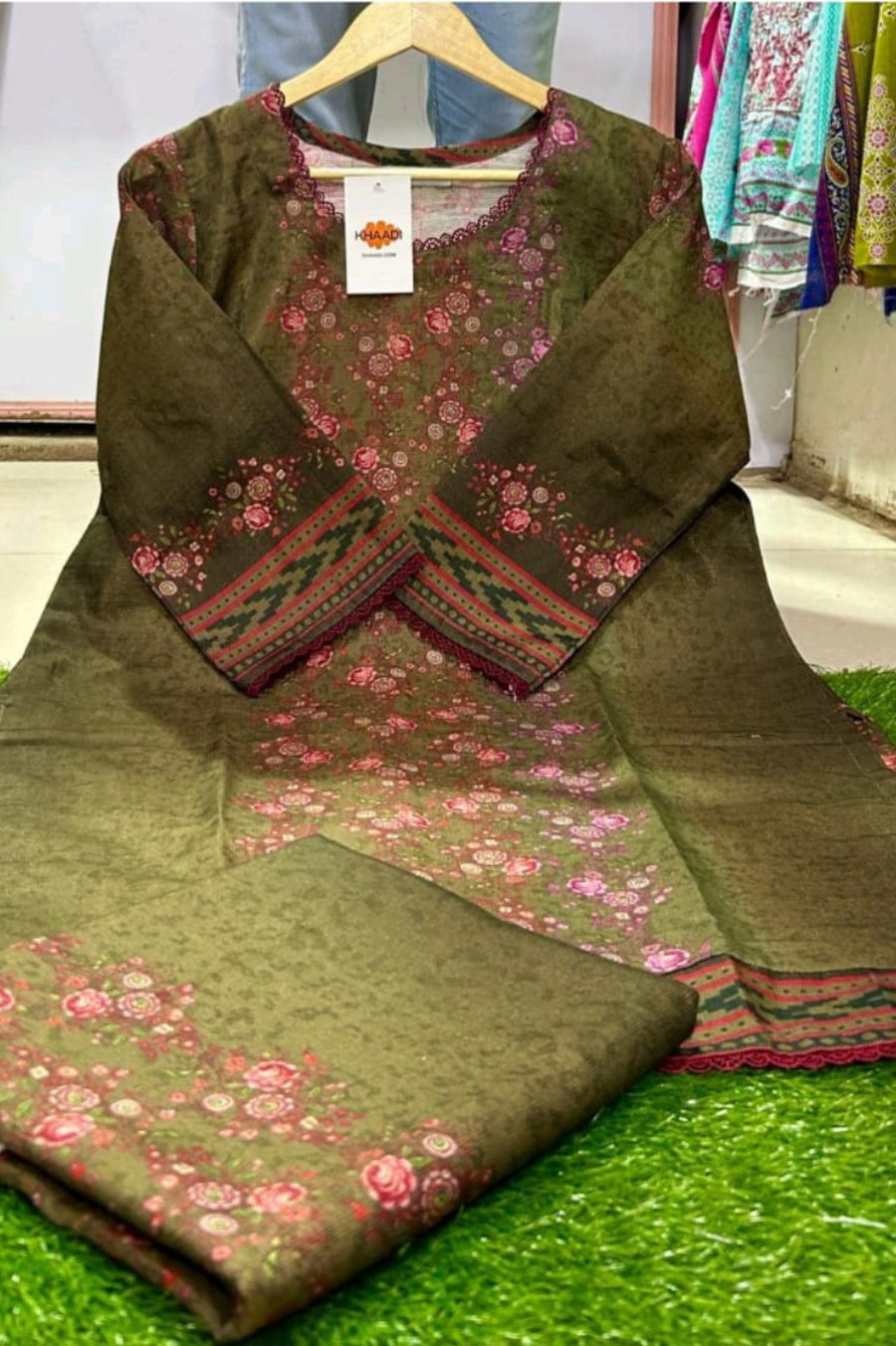 Khaadi D5 stitched khaddar 2pc pakcloths.pk