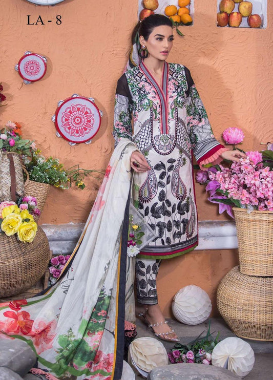 Asifa Nabeel ny Liliana La-08 Joel Lawn Collection'2021 pakcloths.pk