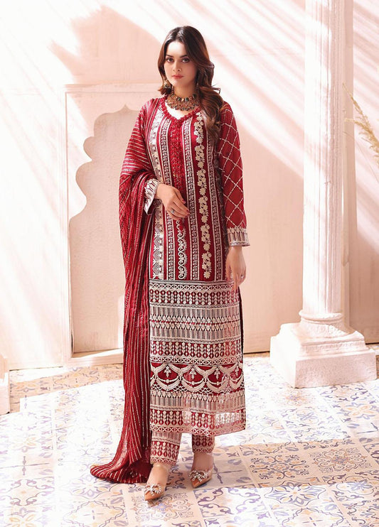 Naushad Imdad NI-LC-005 RED FIESTA - Luxury Collection pakcloths.pk