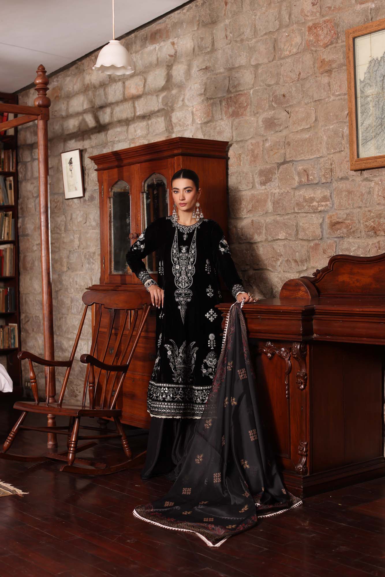 Noor by Saadia Asad D-12 Pareeha Suzaankari Embroidered Velvet pakcloths.pk