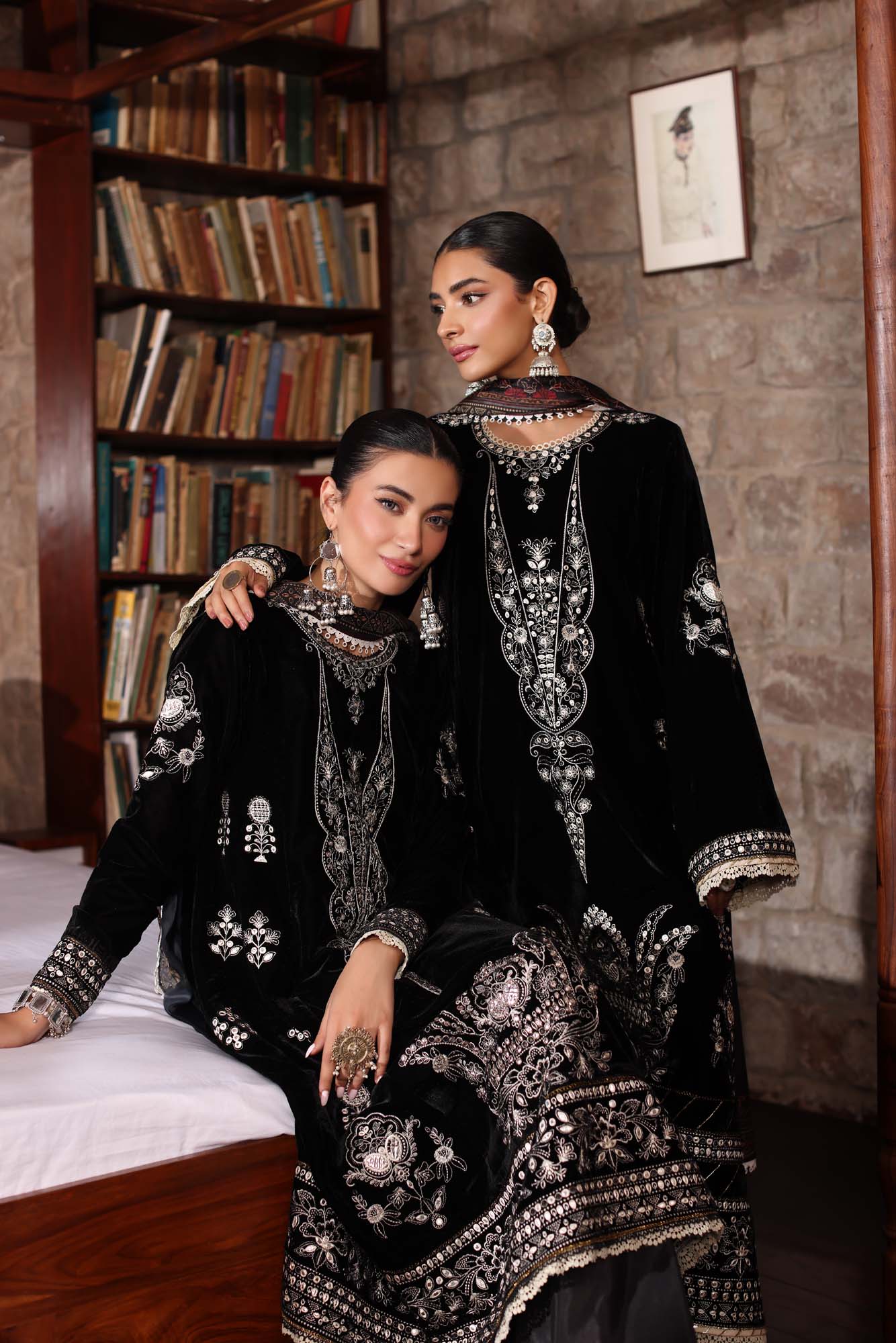 Noor by Saadia Asad D-12 Pareeha Suzaankari Embroidered Velvet pakcloths.pk