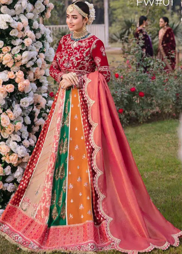 Qalamkar By Shadmani Phirsy FW-01 Mehrbano - Wedding Formal Collection pakcloths.pk