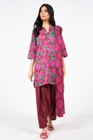 Alkaram studio MSB-43-25-2-Red Printed Lawn 3pc