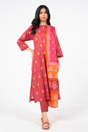 Alkaram studio MSB-24-25-2-Red Printed Lawn 3pc