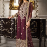 Asim jofa AJZS-23 EMBROIDERED GEORGETTE CHIFFON 3 PCS