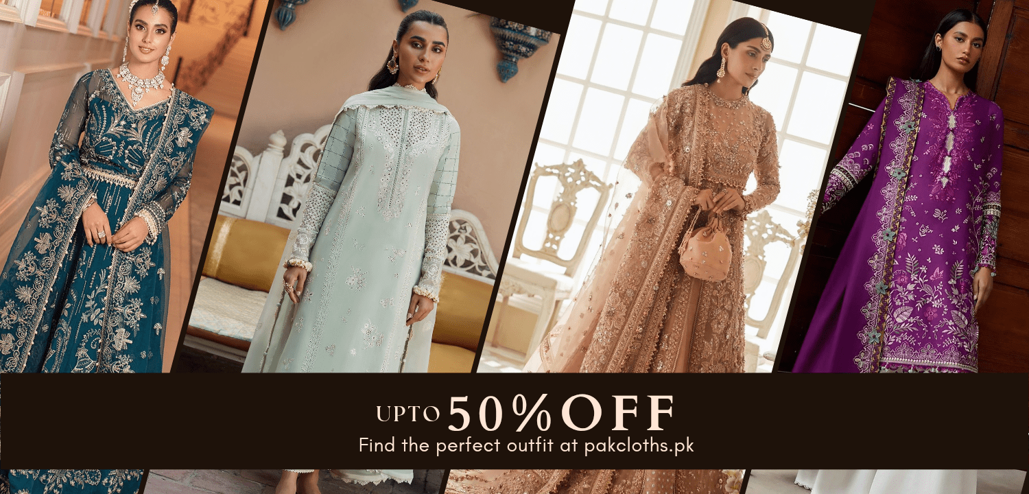 Home – Authentic Pakistani Women’s Wear | 100% Original Styles by Pakcloths - https://pakcloths.pk SALE BANNER