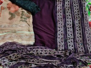 Alizeh Purple Embroidered B-Fresh pakcloths.pk