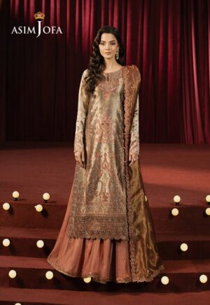 AJPFD-16 EMBROIDERED ZARI TISSUE Stitched 3PCS
